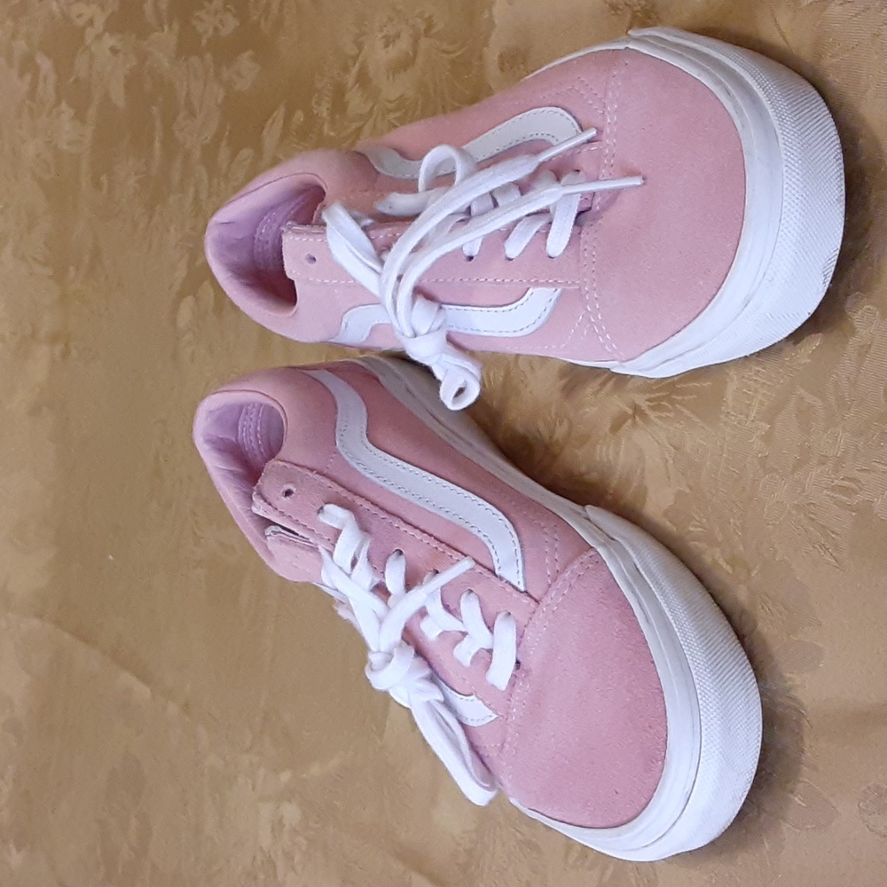 Vans Old Skool Leather/Suede Original Sidestripe Size 5.0 Men's 6.5 Women's Pink